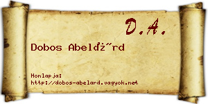 Dobos Abelárd névjegykártya